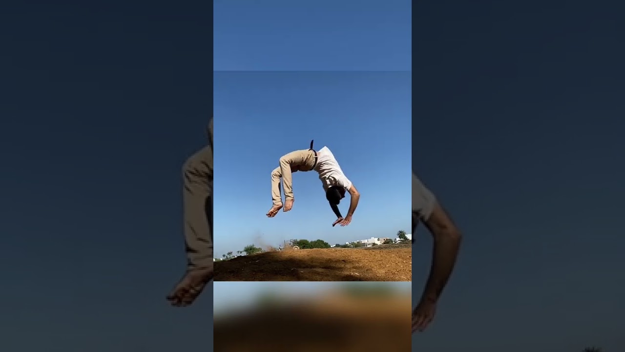 Back Handspring 🔥Backflip height 🤣 Slow motion #short #backflip #editing #vfx #slowmotion