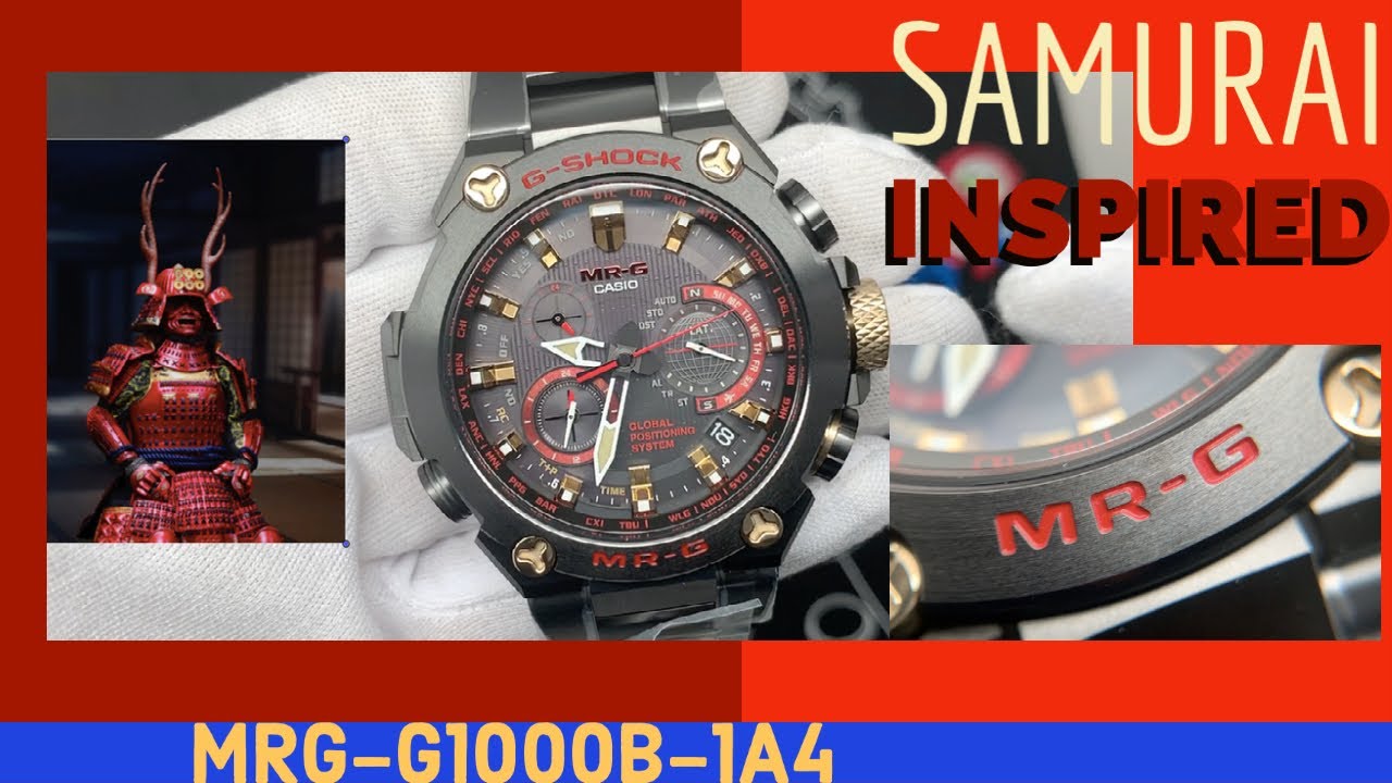 Samurai Inspired G-Shock MRG Premium Watch - MRG-G1000B-1A4 - Sanada Yukimura - Detailed Look