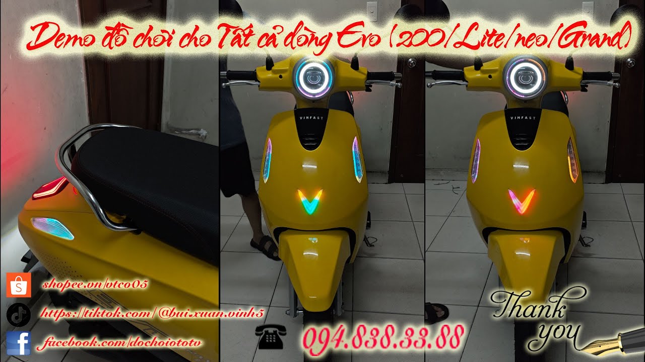 Demo đồ chơi cho các dòng xe mới của Vinfast Evo grand (Lite),Feliz 2025 / Lite , VeroX