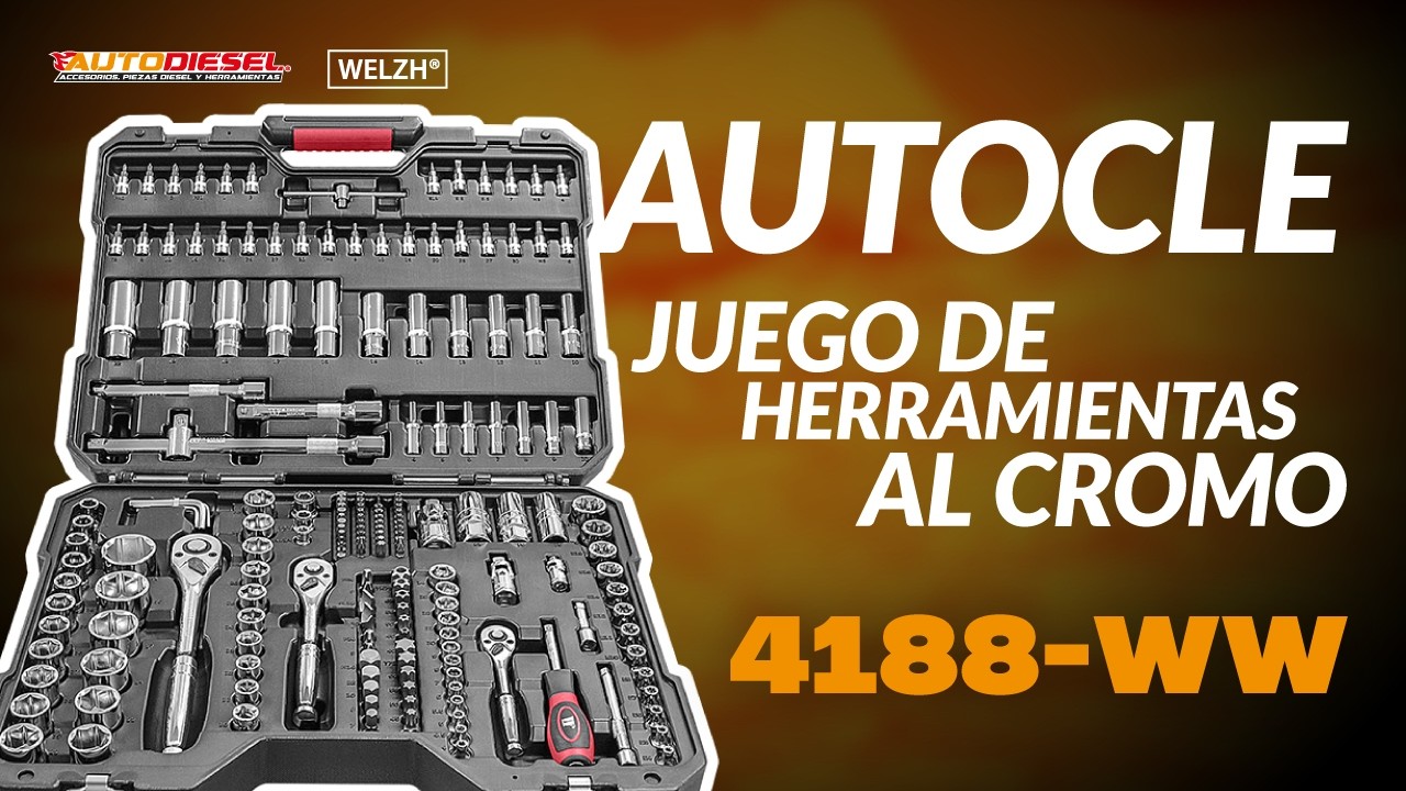 Autocle, Juego de herramientas; Cromo, 1/4'', 3/8'', 1/2'' (191 piezas) 4188-WW