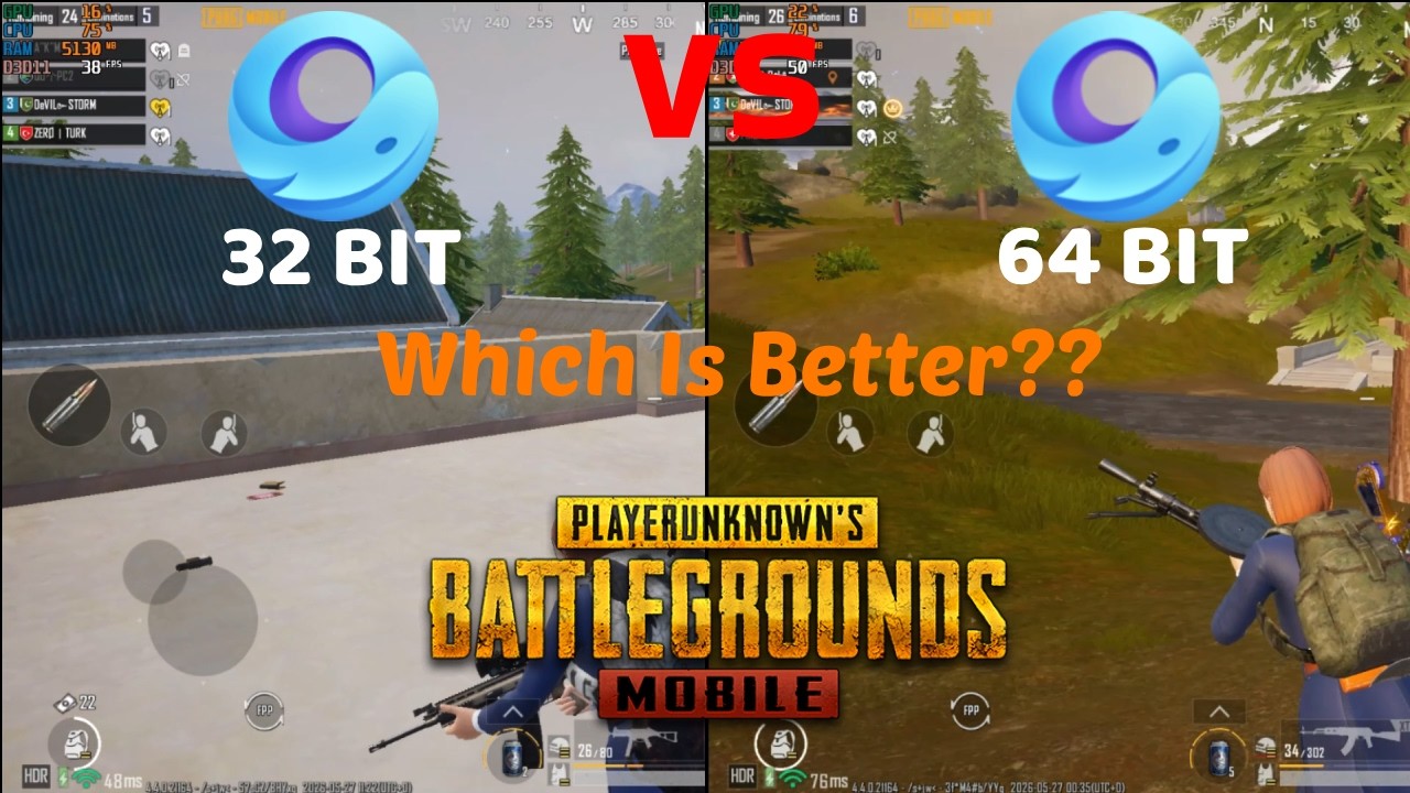 Gameloop 32 Bit Vs Gameloop 64 Bit | Which Is Better | Pubg Mobile 4.4 | Emulator Comparison | 2026