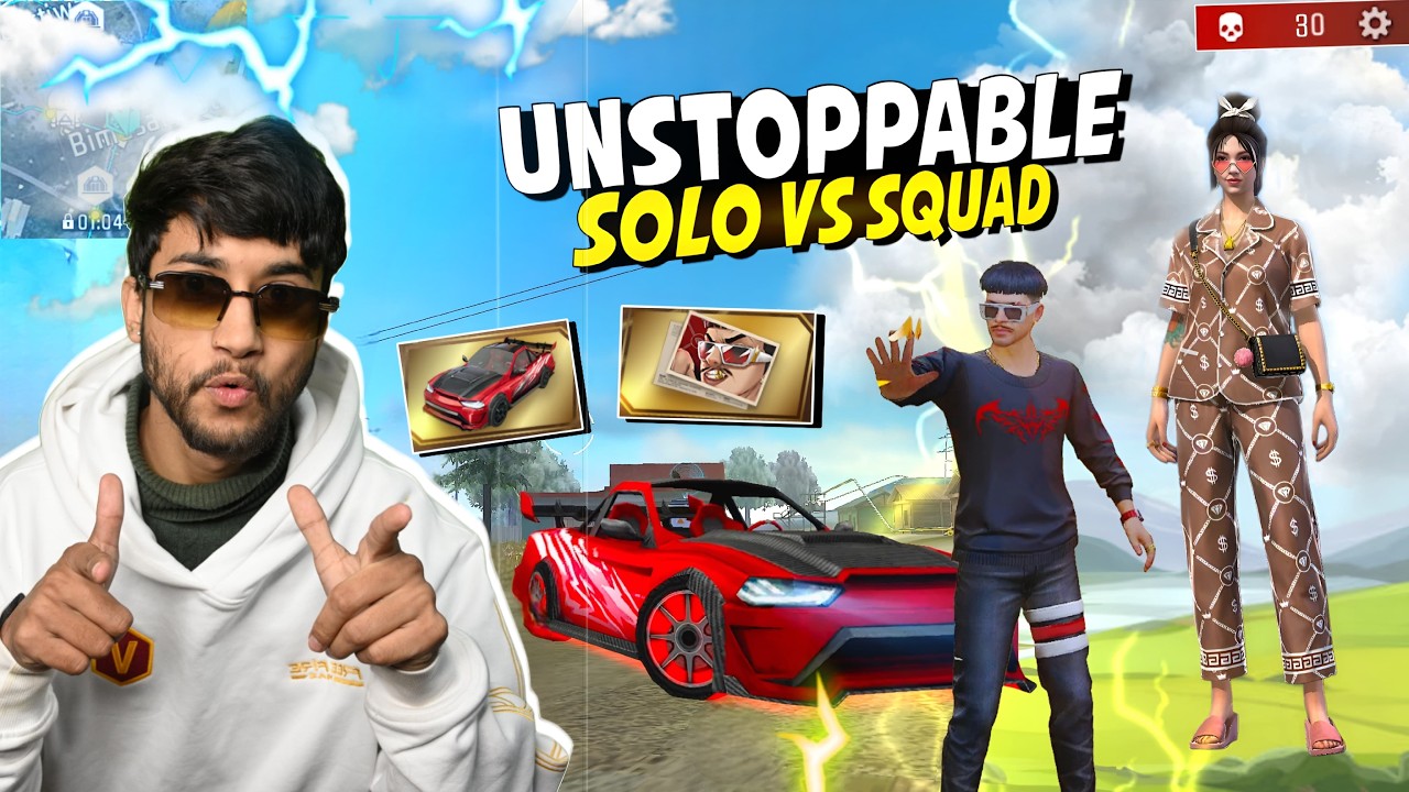 UNSTOPPABLE🔥 Pro Lobby 21 Kills Solo Vs Squad Gameplay- Free Fire Max