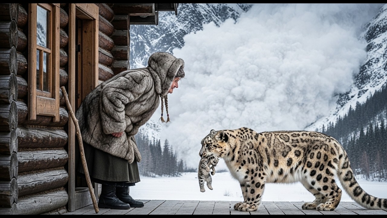 🐆 -73°C: 70-летняя одинокая женщина спасает мать снежного барса и её детёныша из-под лавины