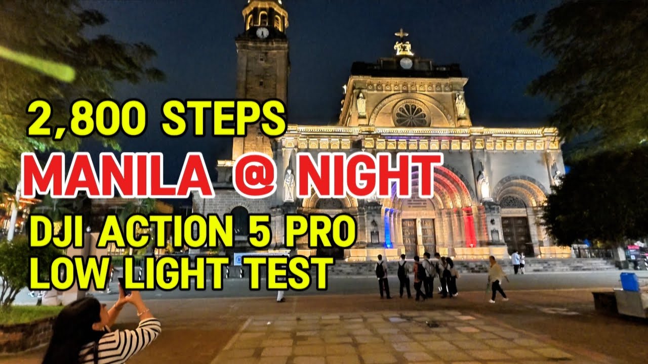 Walking Historical Sites in Manila | Manila Esplanade to Intramuros | DJI ACTION 5  NIGHT TEST