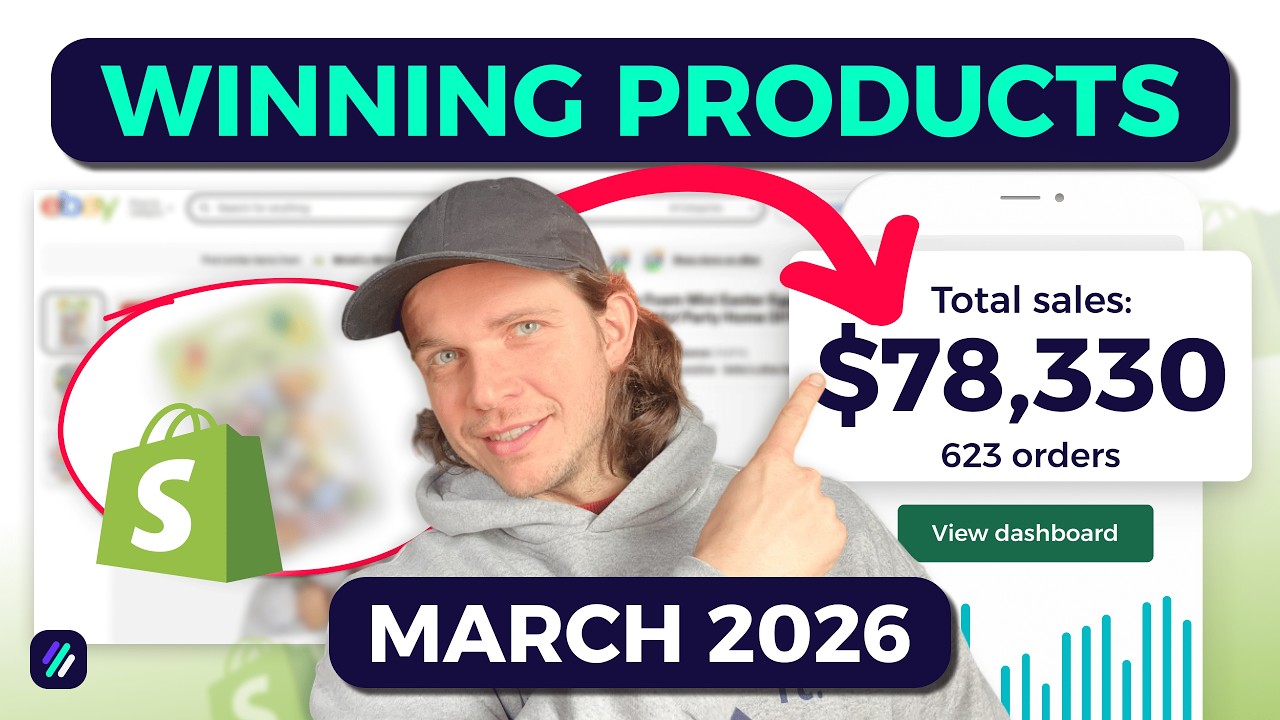 6 лучших товаров для дропшиппинга на Shopify на март 2026 года (прибыль 200 долларов в день)