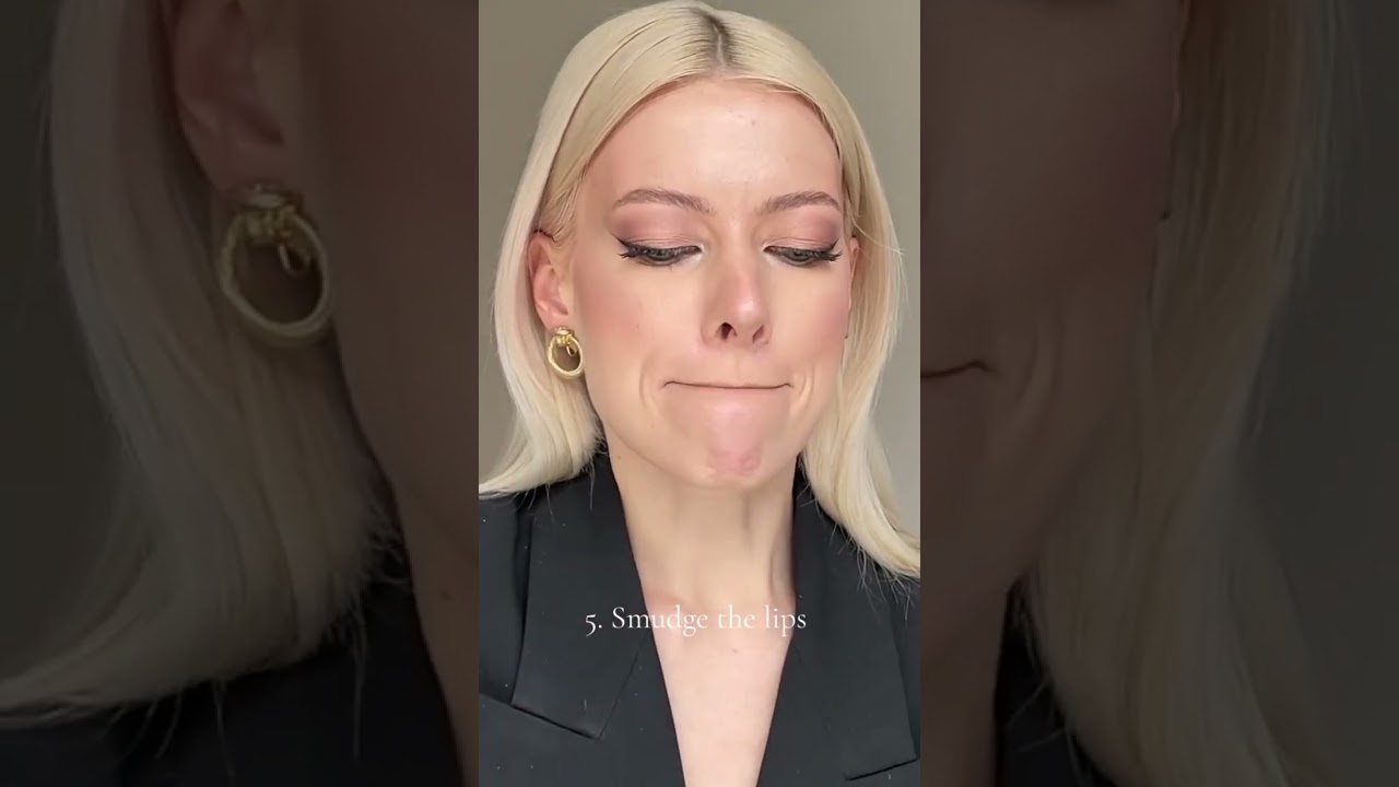 Make your lips look fuller with a nude beige lipstick. Ombré technique