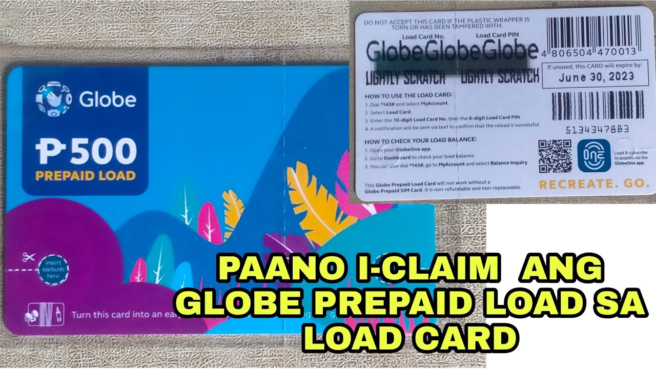 PAANO I-CLAIM ANG GLOBE PREPAID LOAD SA LOAD CARD ( Scratch load card ) | MR. ALVIN BOA VLOG