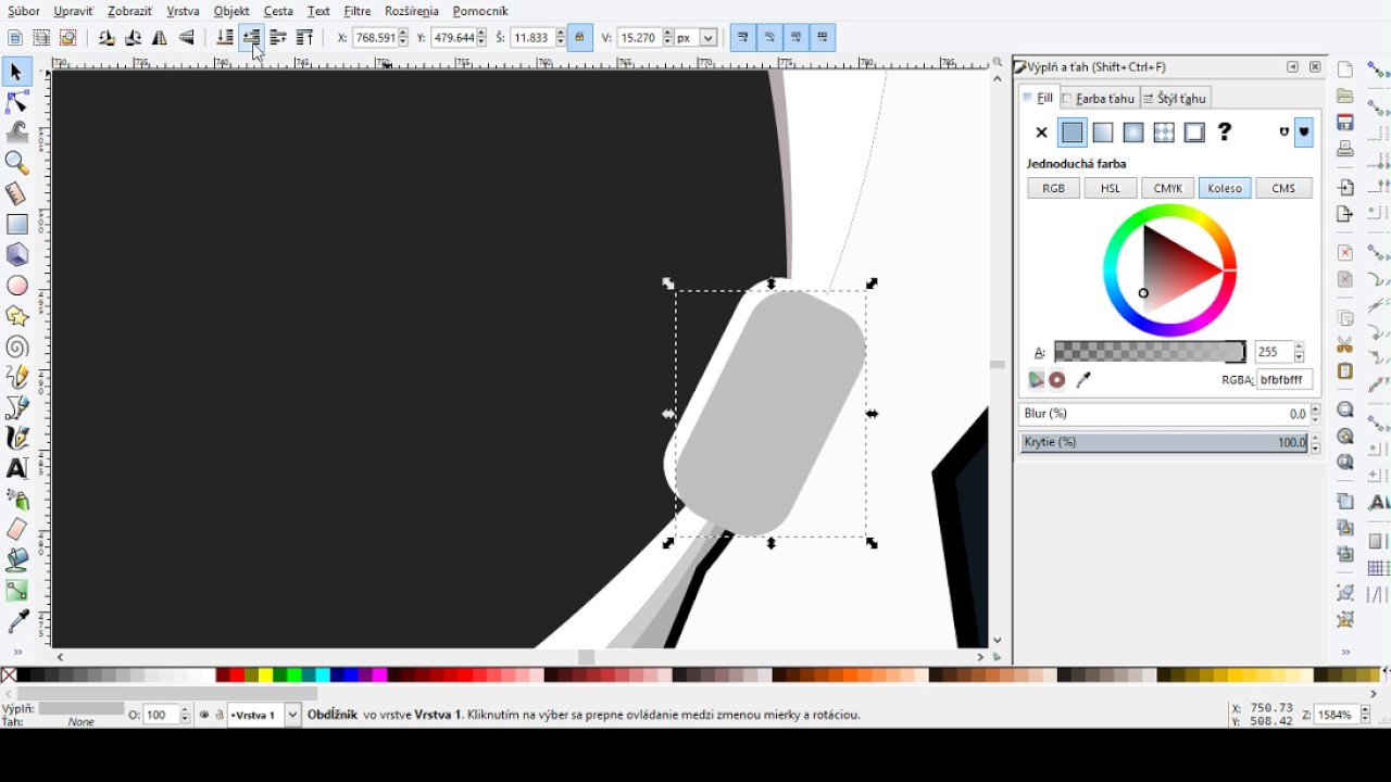 Makink astronaut graphic in Inkscape (vector graphic editor).