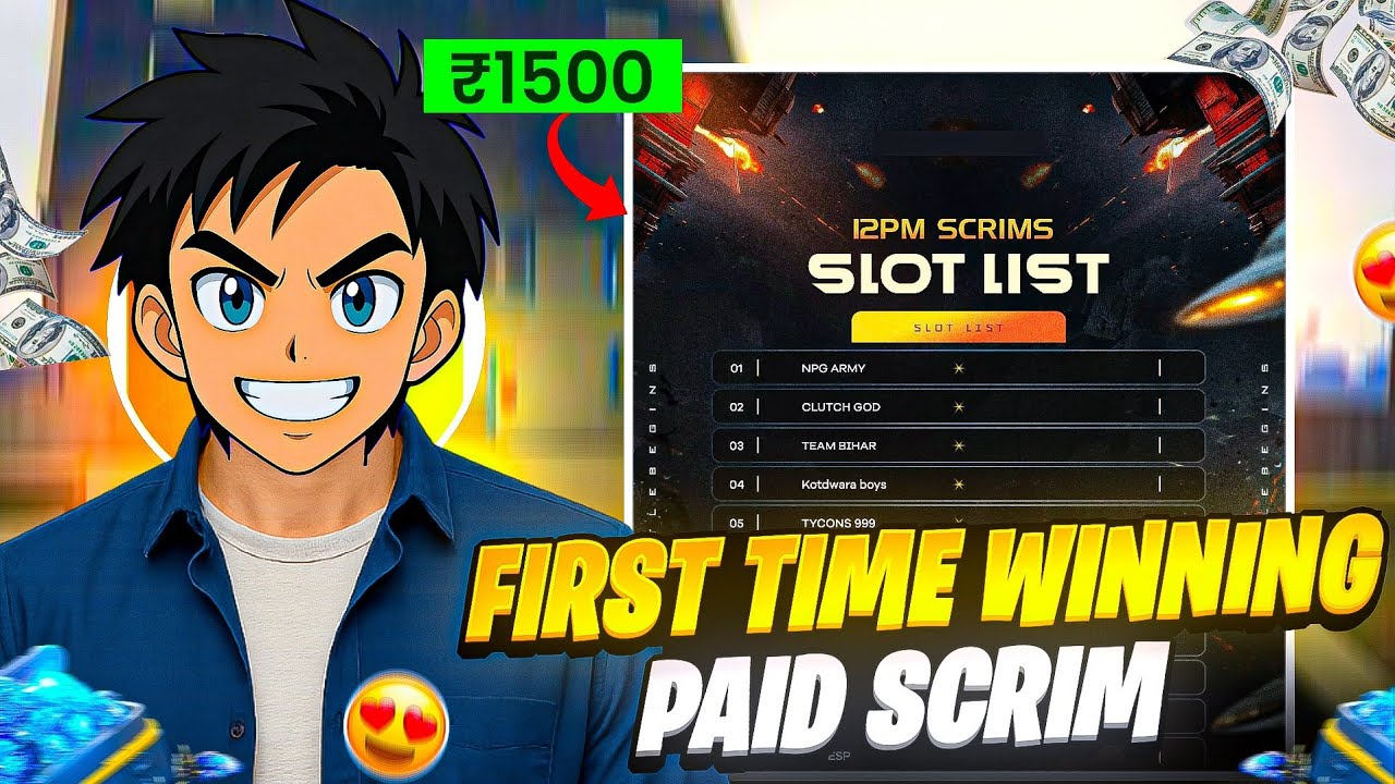 Playing Paid Scrim First Time 🥵 | First time 1500₹ Profit 🤑  | GOD NPG FF