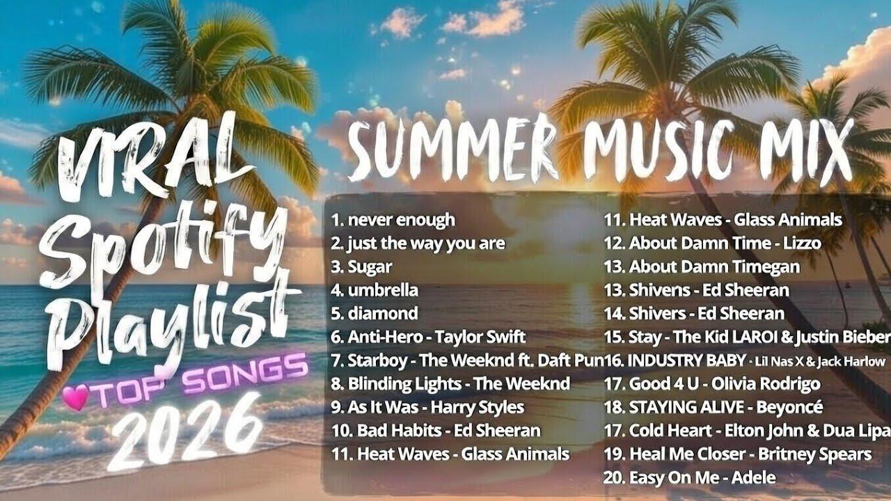 Viral spotify playlist - Top song 2026- Sugar x Just the Way You Are | Viral Summer Music 2026 
