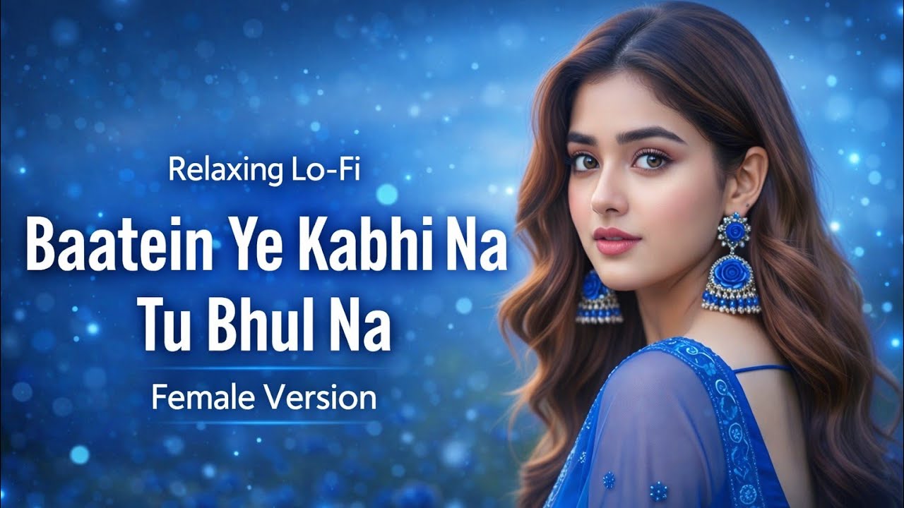 ✨🎉 Baaten ye Kabhi na Tu Bhul na | RELAXING LO-FI ✨ FEMALE VIRSION #romanticlofi 