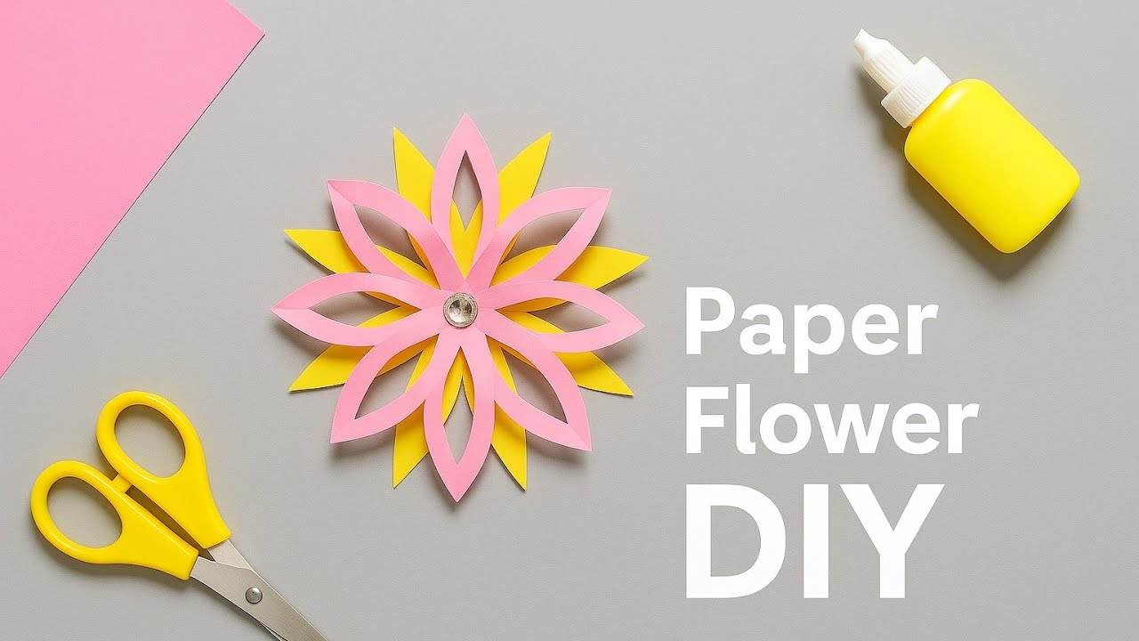 Pretty Paper Flower DIY🌸Easy & Quick Paper Crafts for Home Decor✨