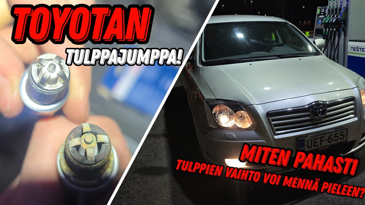 Toyotan tulppajumppa! || Vaihdetaan Avensikseen tulpat!