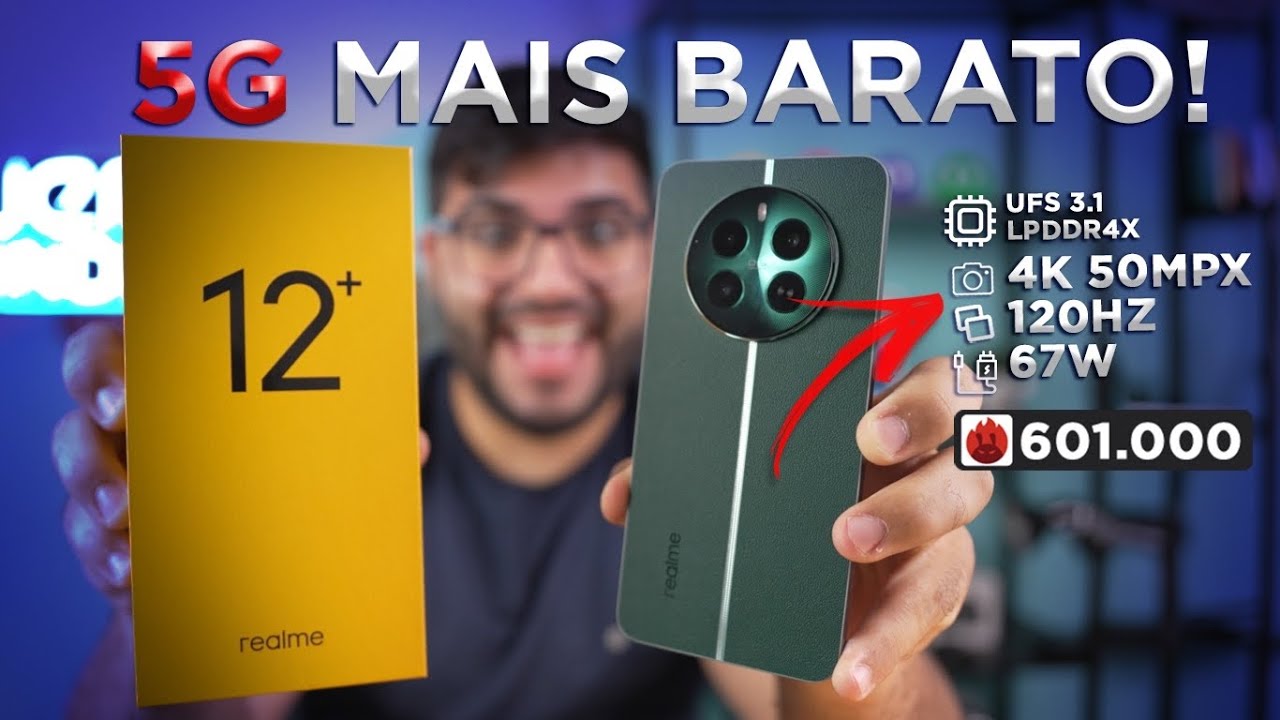 FERROU pra Xiaomi e Samsung! Comprei o novo Realme 12+ e estou IMPRESSIONADO!