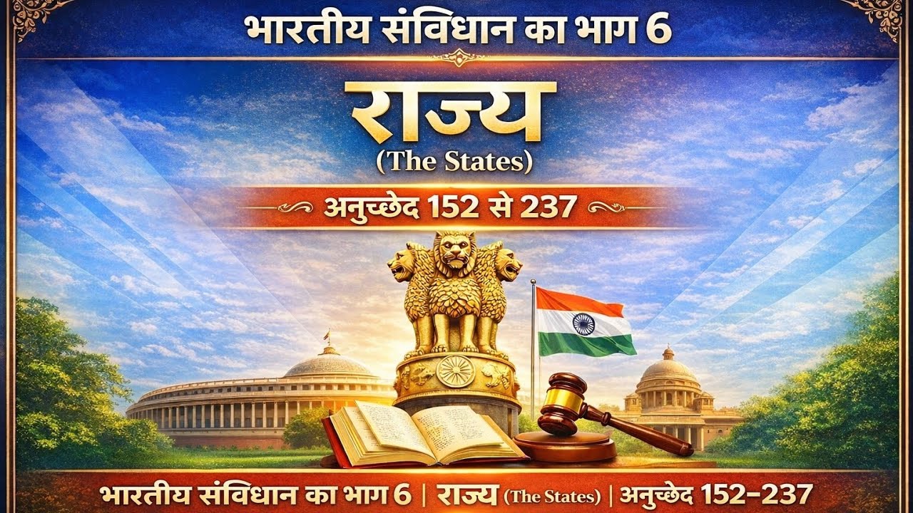 भारतीय संविधान भाग 6 | राज्य | अनुच्छेद 152–237 | Audio Podcast | Polity Hindi