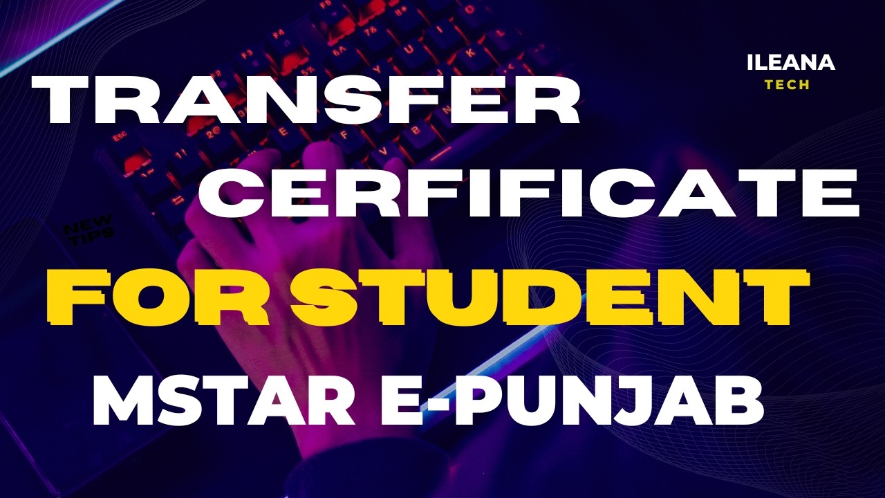 Student Transfer Certificate on MSTAR E-Punjab