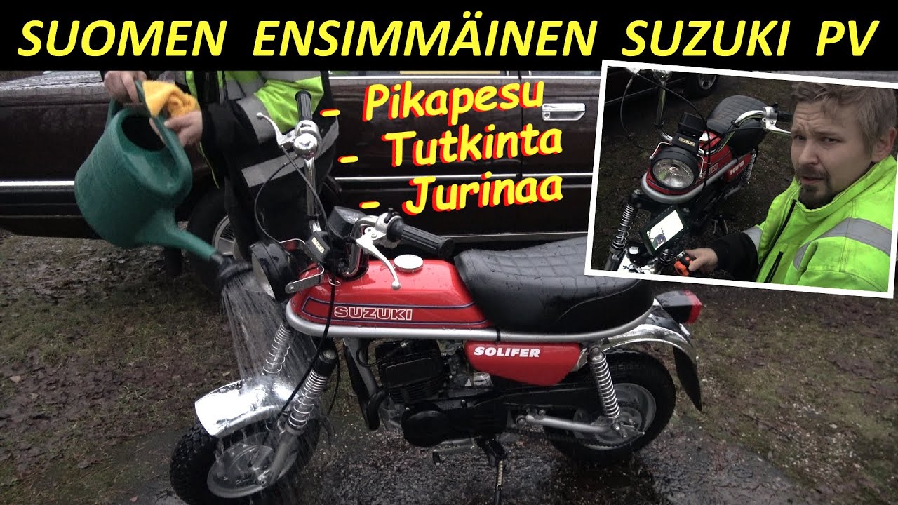 Suomen ensimmäisen Suzuki PV:n - pesu - tutkintaa - jurinaa