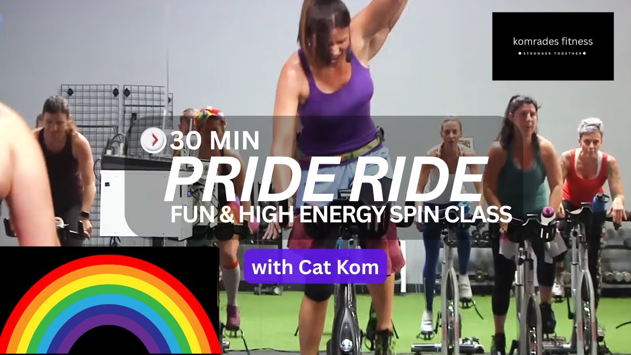 🌈 Pride Ride: 30-Min High-Energy Spin Class💥🎶 Boppin' Fun Playlist by Cat Kom | Sweaty Fun!!