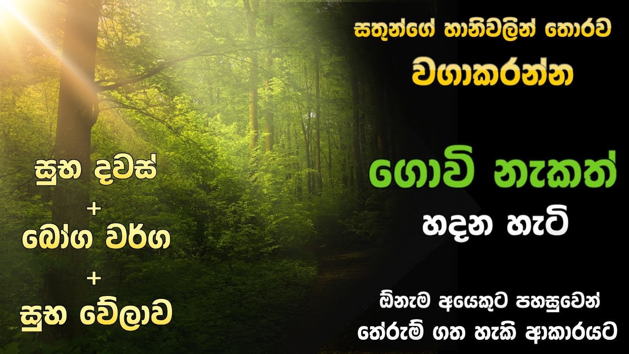 ගොවි නැකත් හදන හැටි | සතුන්ගෙන් හානි නොවී වැඩි අස්වැන්නක් ගන්න