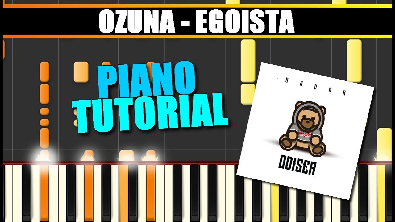 EGOISTA (Ozuna) Piano Tutorial / Cover SYNTHESIA + MIDI & SHEETS