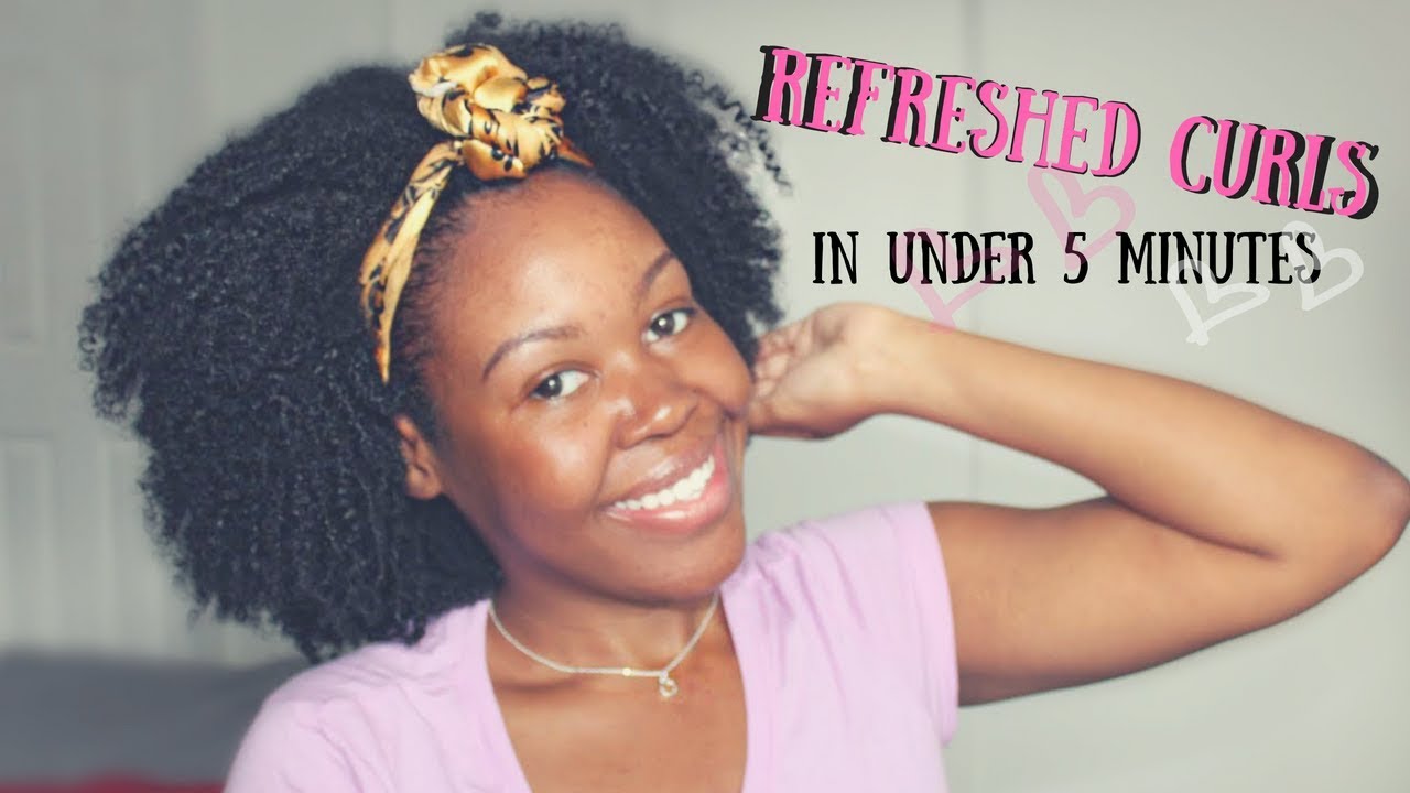 How I Refresh & Style My Wash N Go | In Under 5 Minutes! 👌🏾💅🏾