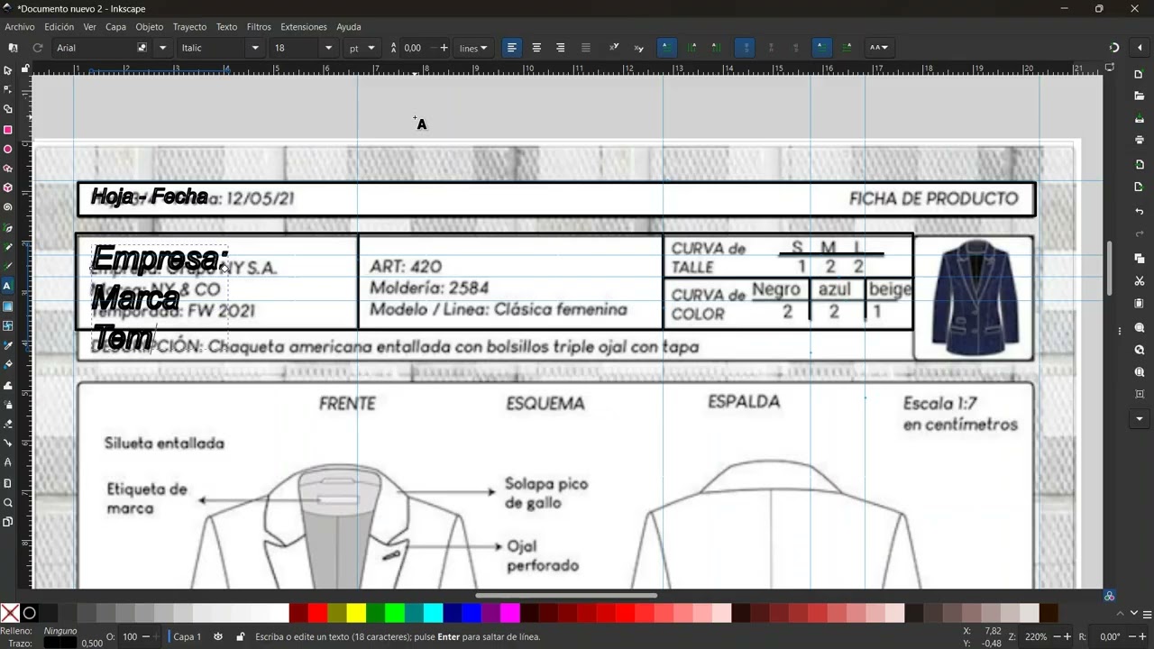 22   Inkscape   Como hacer una ficha técnica