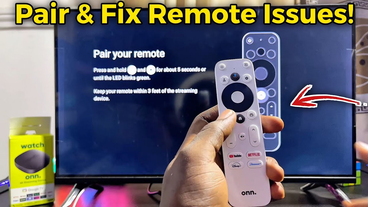 How To Pair Onn TV Box Remote Control | Fix Remote Not Working Problem