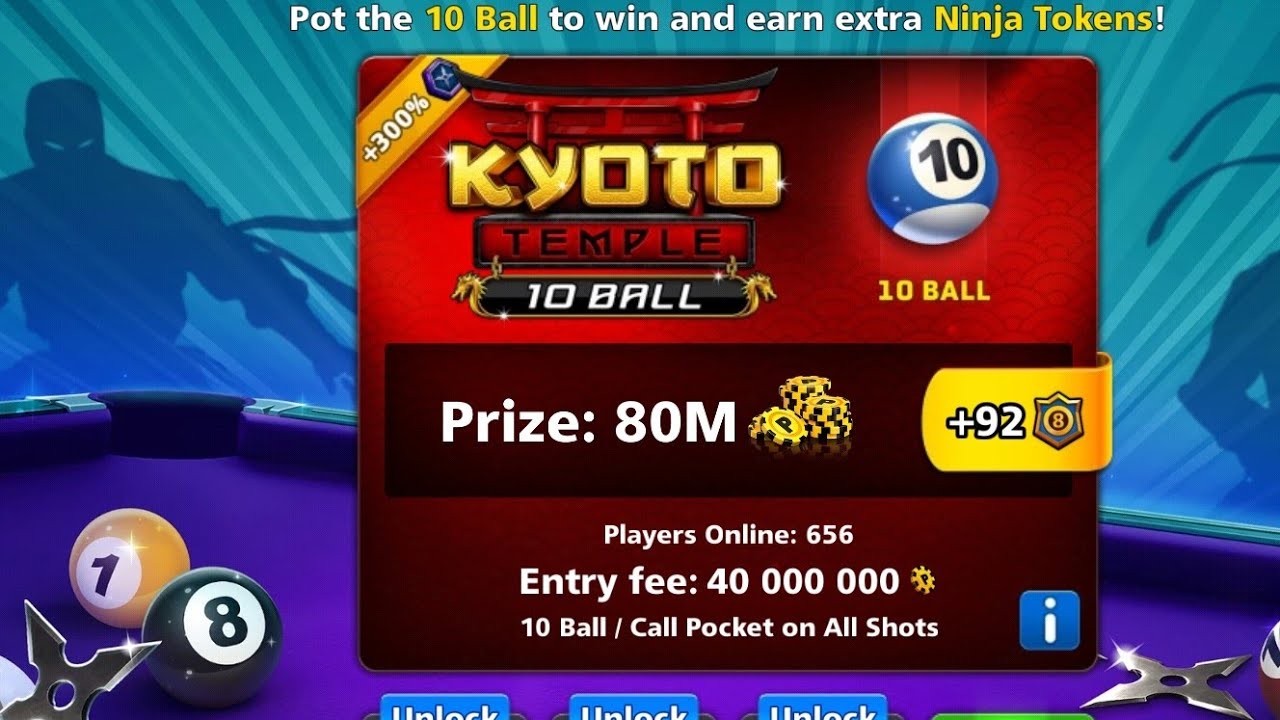 KYOTO TEMPLE 😱 10 BALL 8 BALL POOL
