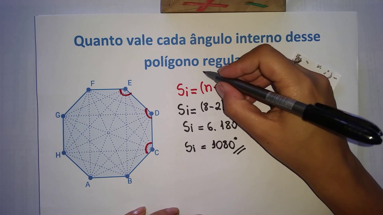 Ângulo interno de um polígono regular - Prof. Edna Mendes | Somatize