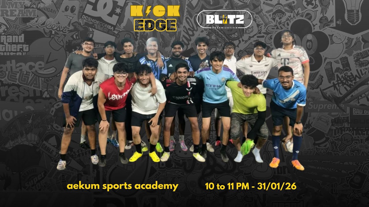 aekum sports academy - 10 to 11 PM - 31/1/26 - ahmedabad - kickedge, let's edge it!