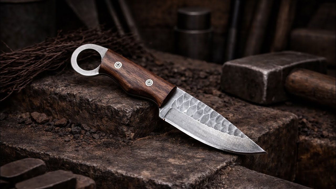 Custom Ring Knife Build | Satisfying Knife Making
