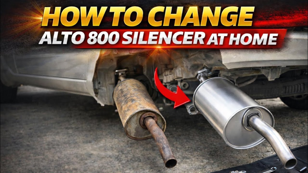 Alto 800 Silencer Change at Home! Full Step-by-Step Guide 🔧😱#Alto800 #Alto #AltoService #carrepair