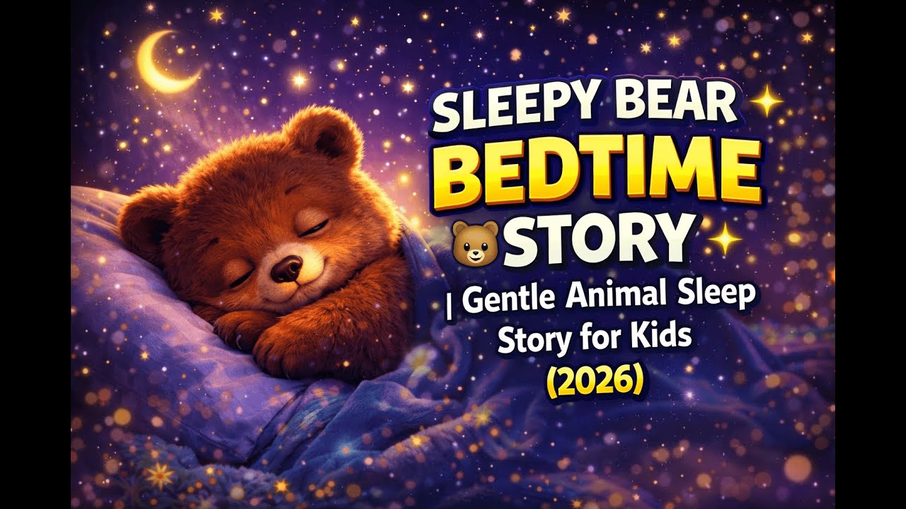 Sleepy Bear Bedtime Story 🐻✨ | Gentle Animal Sleep Story for Kids (2026)