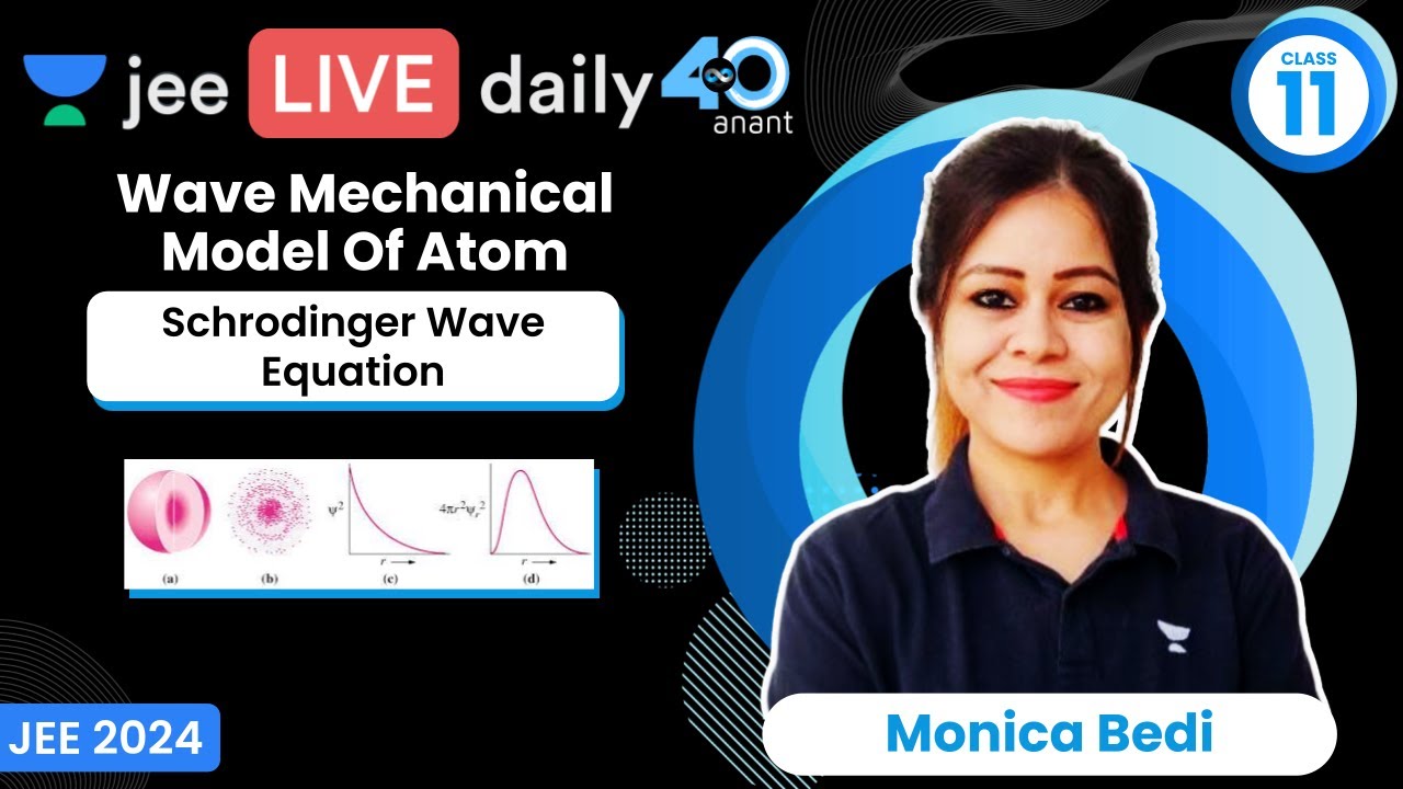 Wave Mechanical Model Of Atom L3 | Schrodinger Wave Equation | #jee2024 #jee2025 #jee #monicabedi