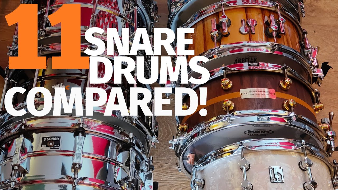 11 Snare drums compared - Ludwig, Sonor, Slingerland & more