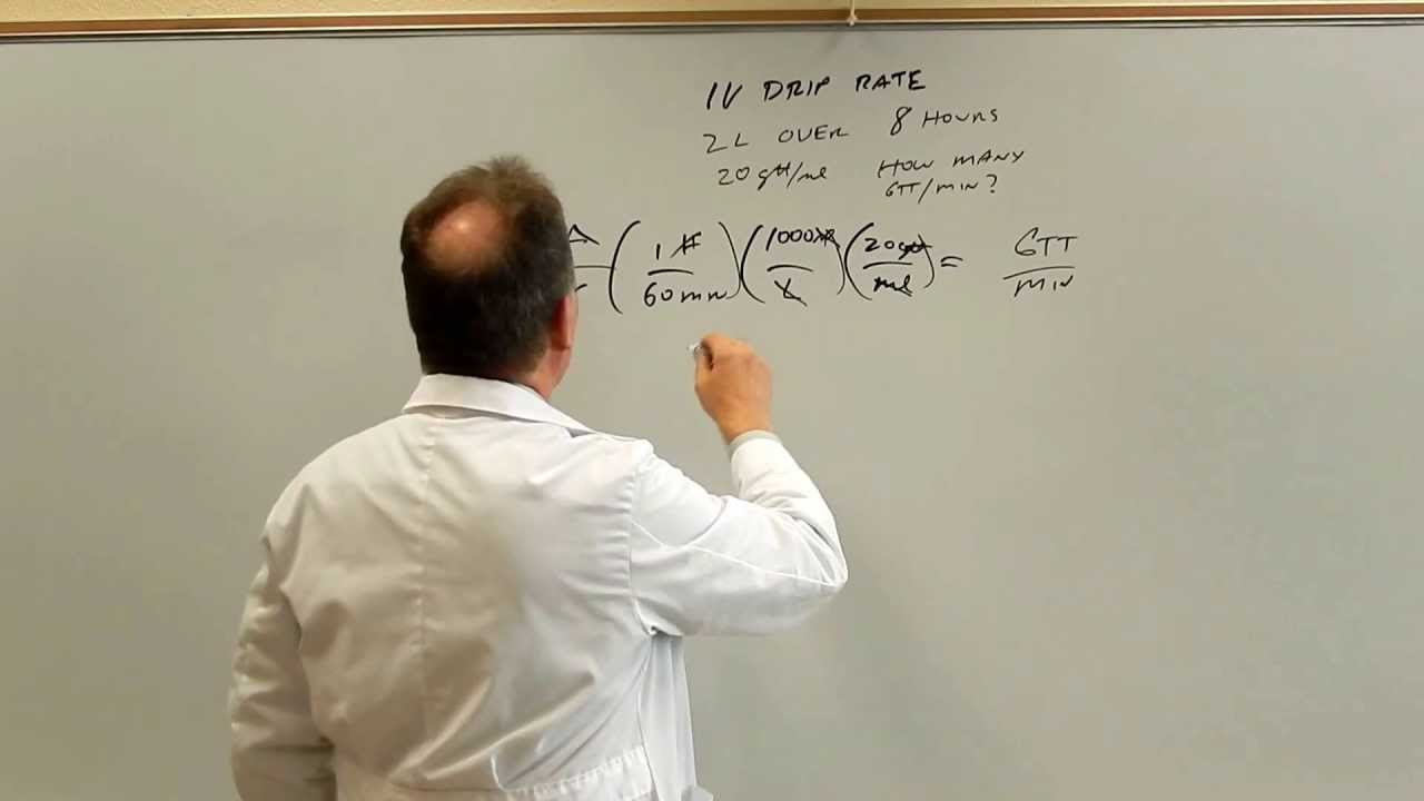 Pharmacy Calculations for Technicians - IV Drip Rates