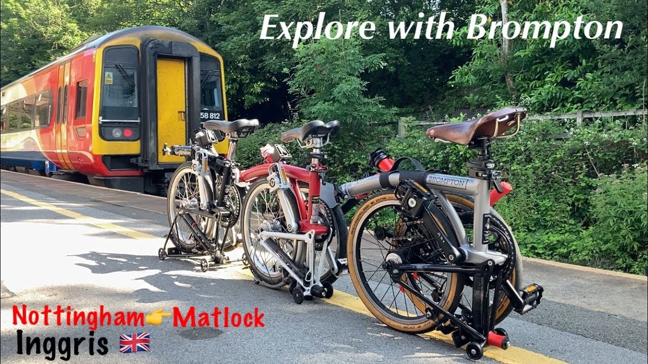 I took my Brompton bike on the train with My friends