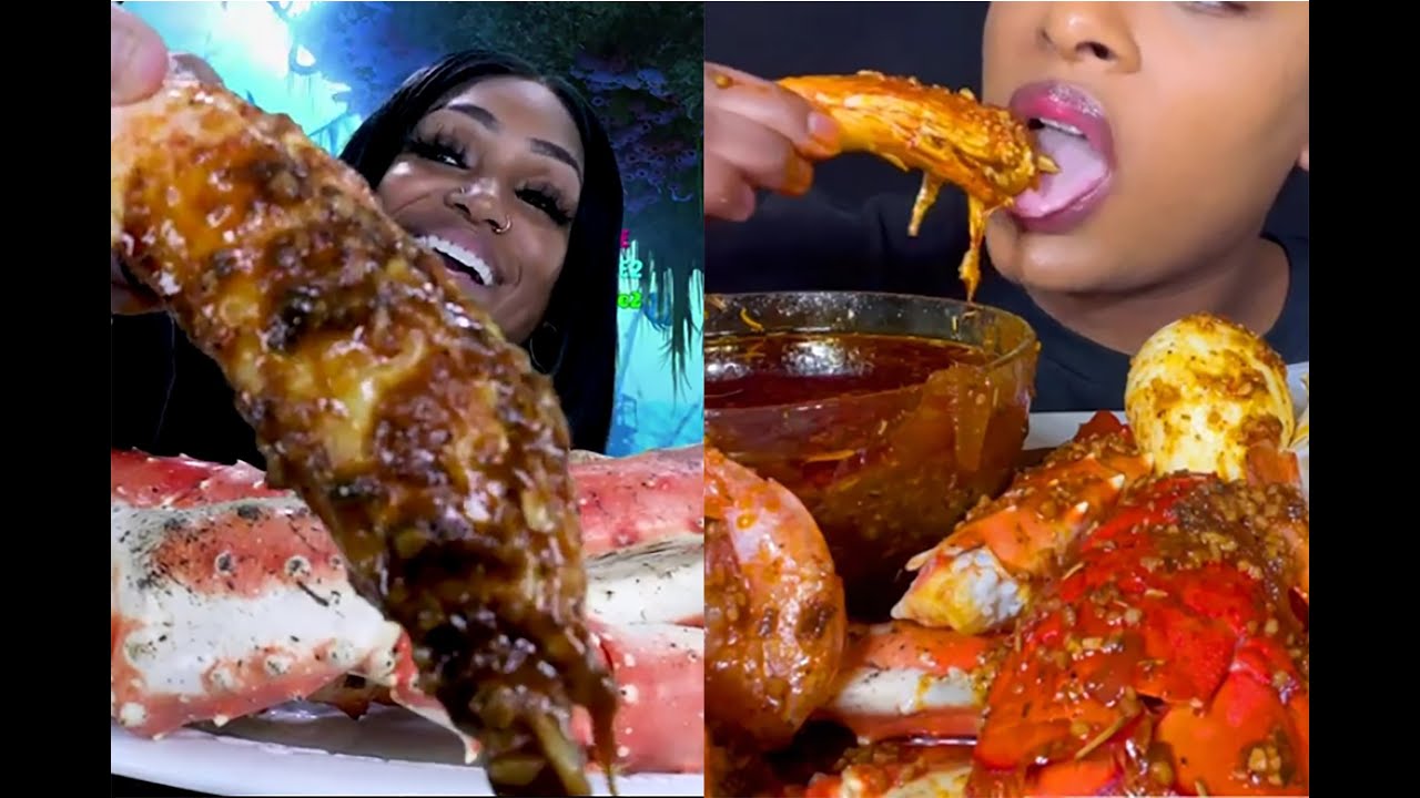 SEAFOOD BOIL - Smackalicious sauce  -  KING CRAB MUKBANG -  BUTTER SAUCE