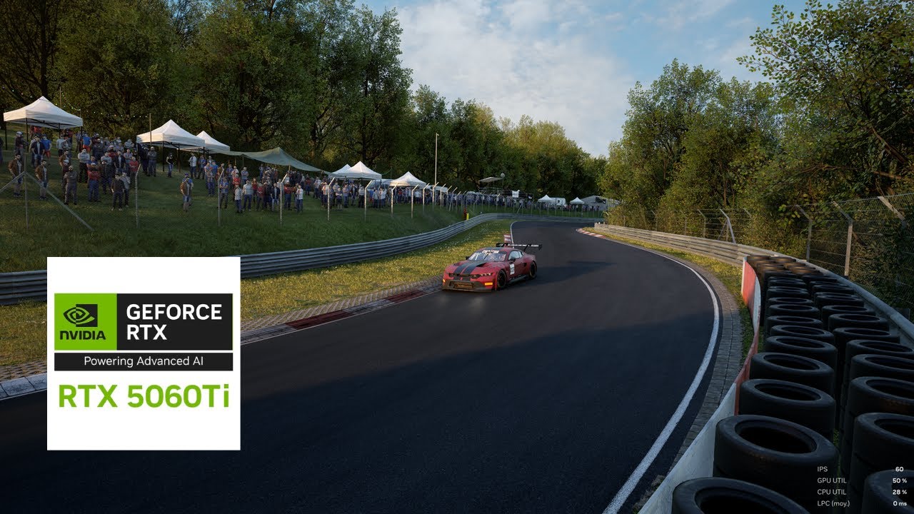 Asseto Corsa Competizione RTX 5060 Ti 4k Ultra 60 FPS (Ford Mustang on the Nurburgring) Logitech G29
