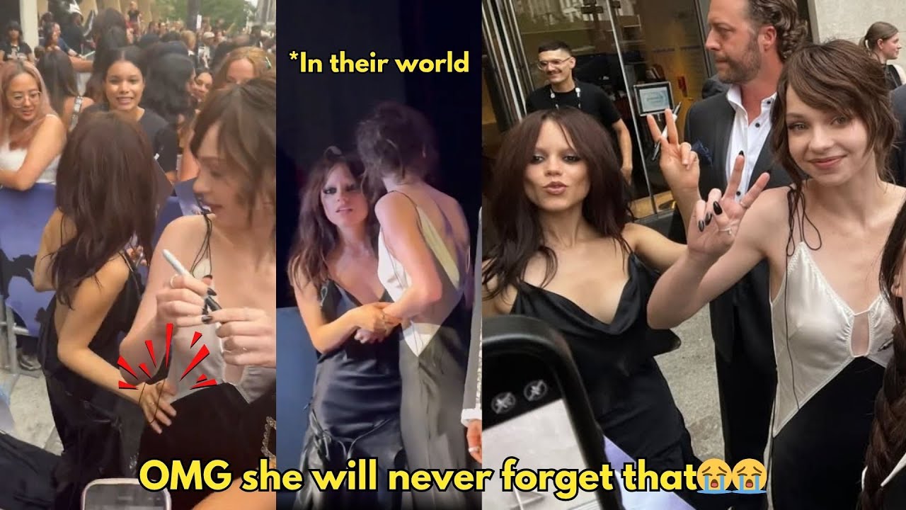 Jenna Ortega can't stop touching Emma Myers during Wednesday Season 2 New York special screening😭🔥