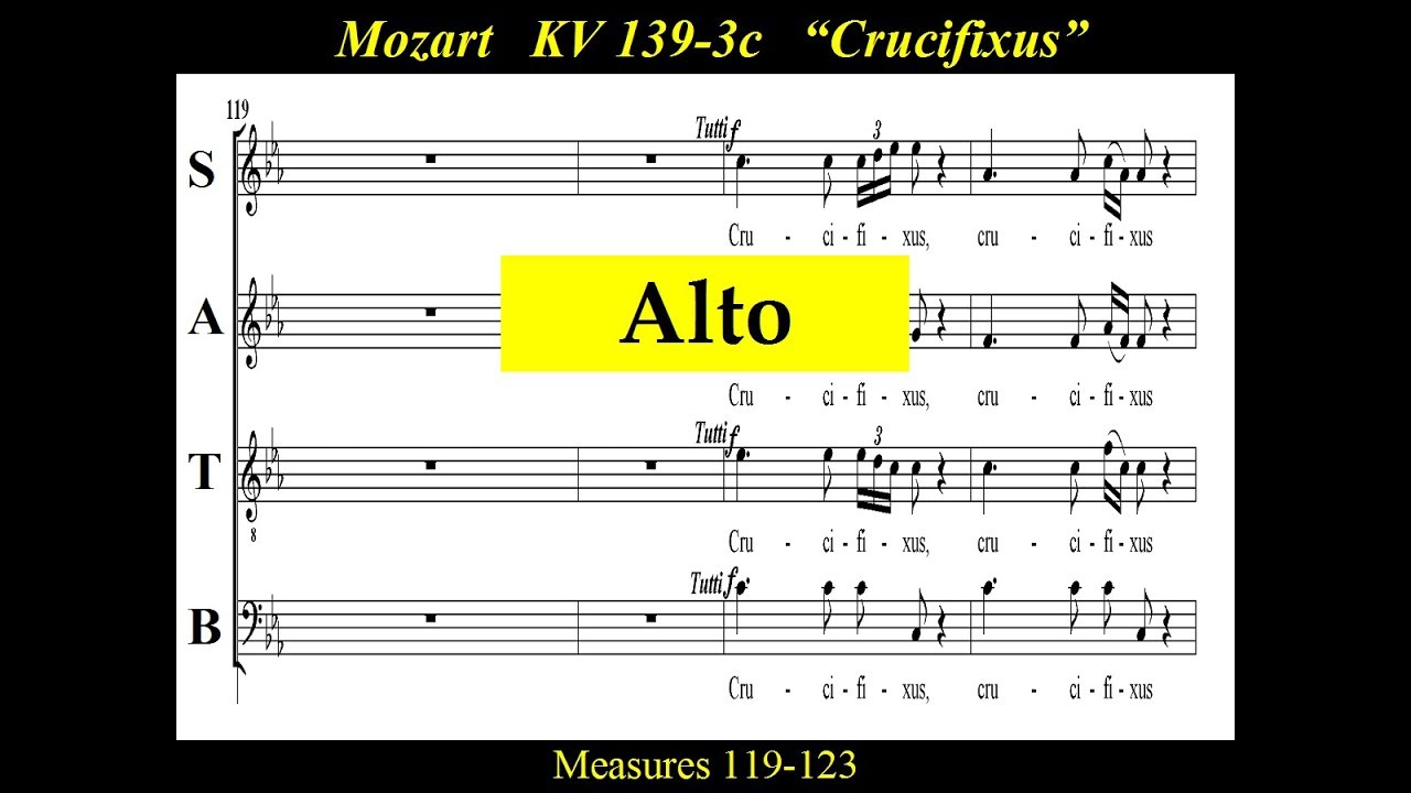 Mozart - KV139 - 3c Credo - Crucifixus - Resurrexit - Alto