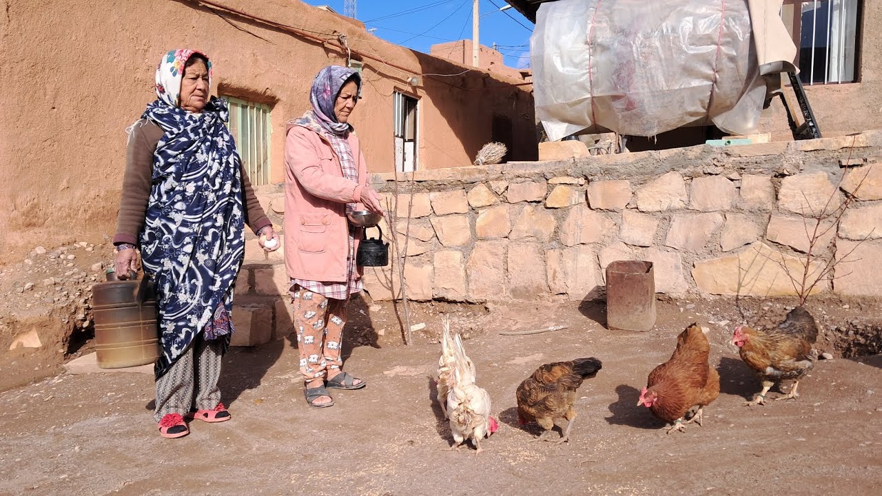 🐑 Making a Wool Pillow & 🐔 Feeding Chickens | 🌾 Peaceful Village Life