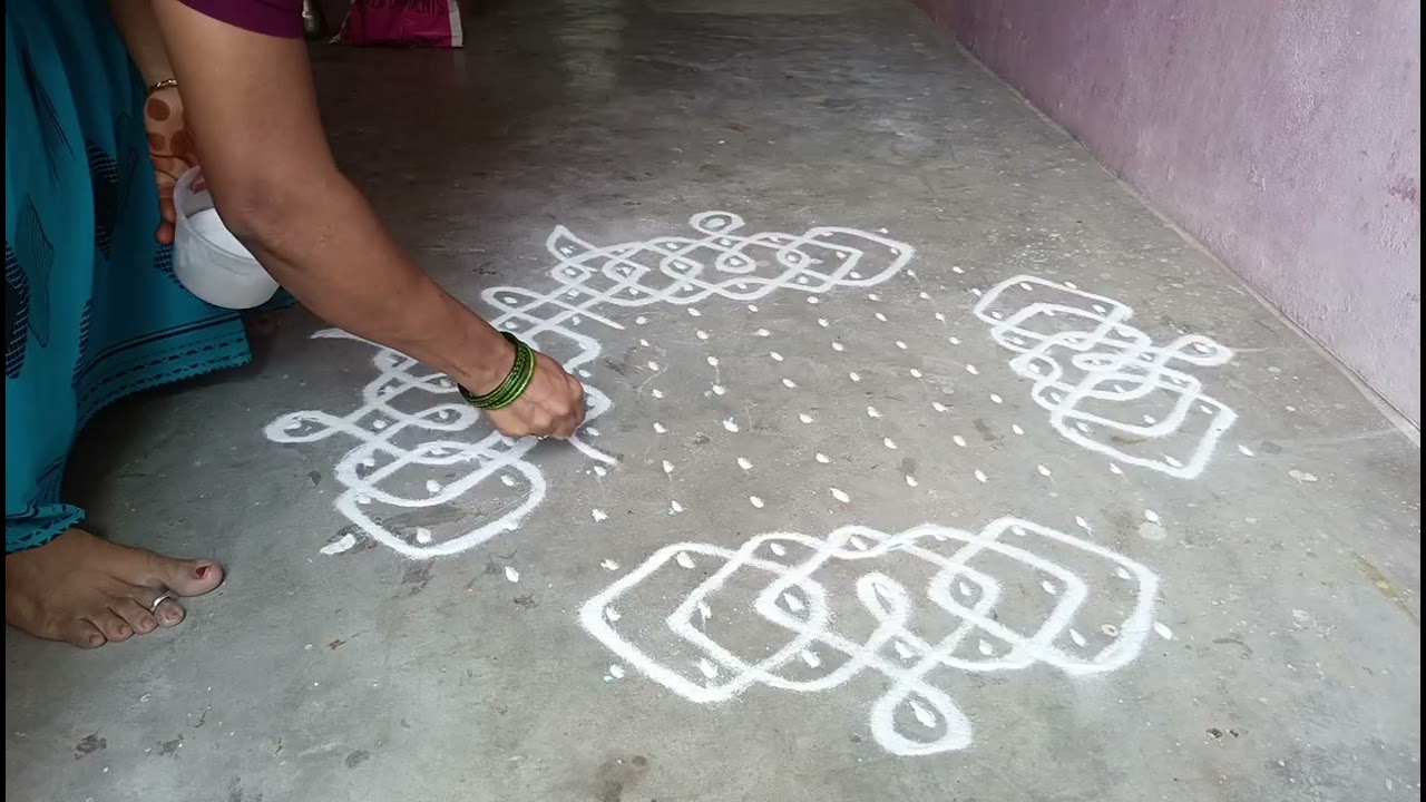 15*1 dots sikku kolam kampi kolam 💐daily kolam 15 *1 நேர் புள்ளி கம்பி கோலம் சிக்கு கோலம் 