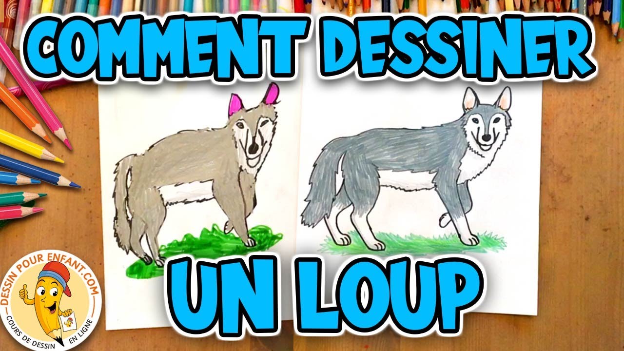 Comment dessiner un LOUP étape par étape | Dessin Pour Enfant