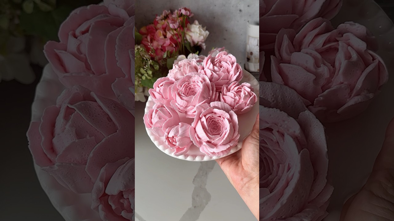 Would you ever believe these flowers are made of American-style marshmallow?