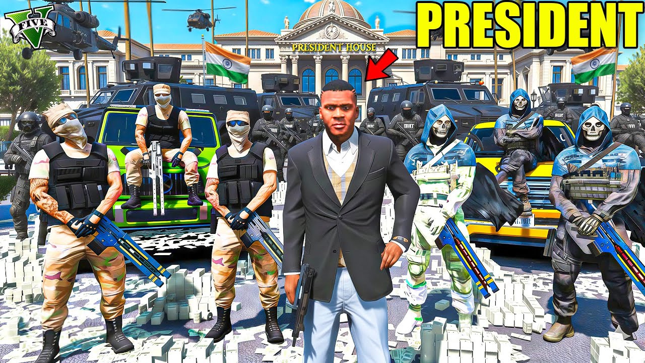 Franklin Become The MOST DANGEROUS PRESIDENT of LOS SANTOS in GTA | SHINCHAN & CHOP
