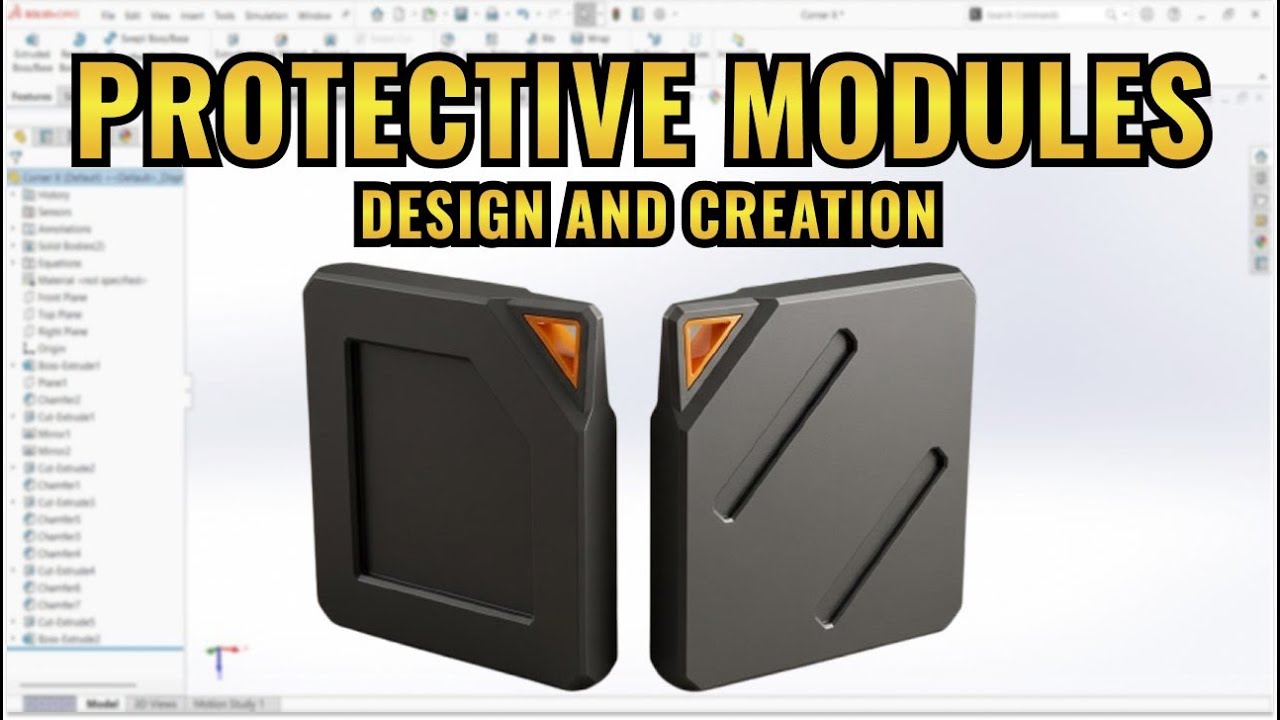 Protective Modules Design in SolidWorks | 3D Industrial Case