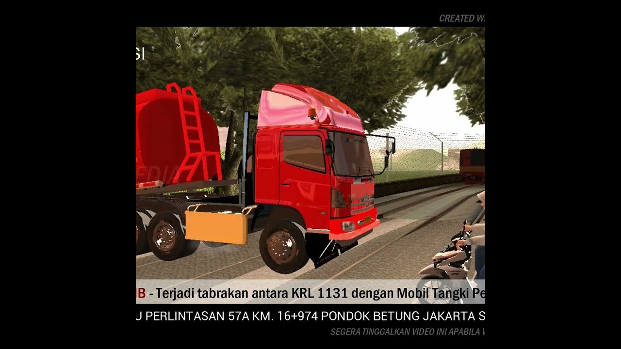 Detik-detik Terjadinya TRAGEDI Bintaro 2 - KRL VS Truk Tangki Pertamina #shorts