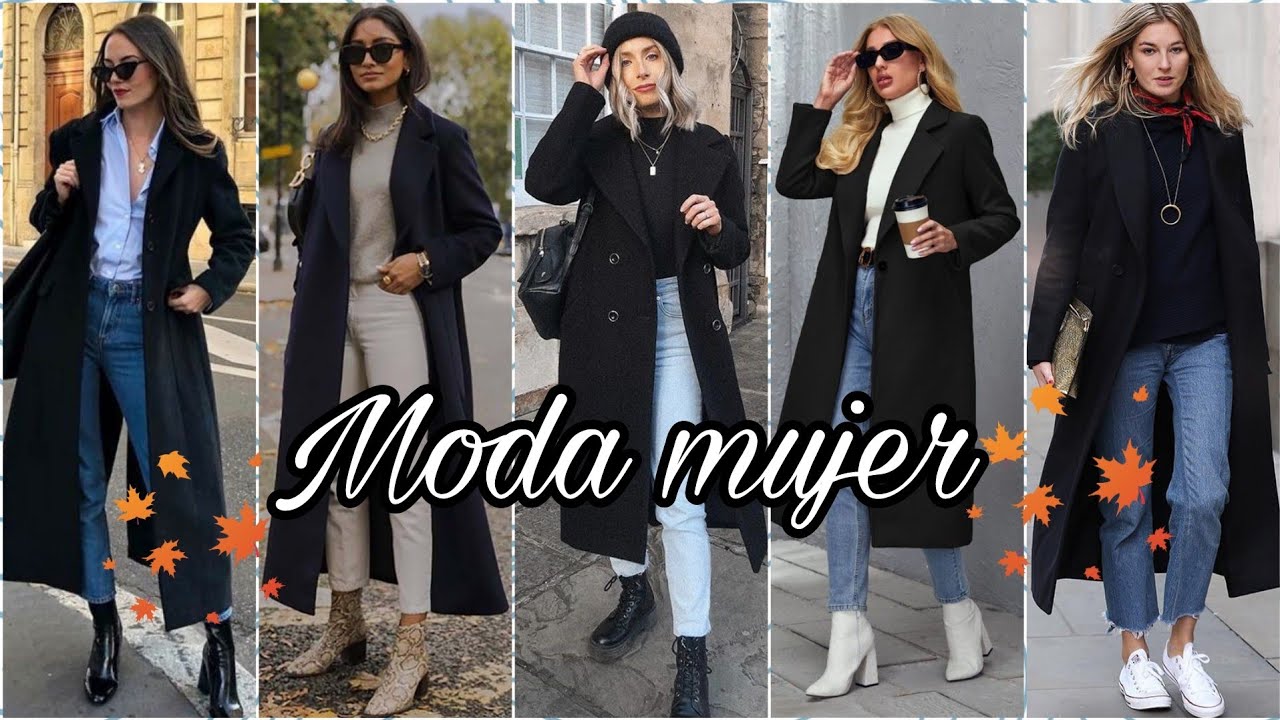 Moda Otoño Invierno 🍁 looks con abrigos largos combinación de ropa básica para otoño 🍁
