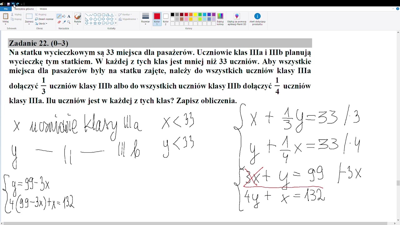Zadanie 22 matematyka egzamin gimnazjalny kwiecień 2019